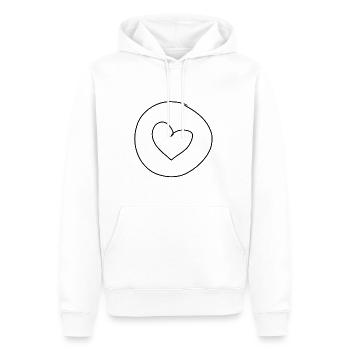 Herz Kreis Symbol Formen - Männer Premium Bio Hoodie - Weiß - Vorne - Nico (187cm)