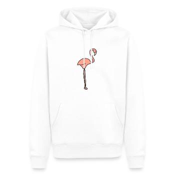 flamingo tier symbol pink - Männer Premium Bio Hoodie - Weiß - Vorne - Nico (187cm)