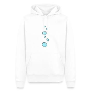 Bulles de savon cercles forme forme de l’eau bleu - Sweat à capuche Premium bio Homme - blanc - Devant - Nico (187cm)