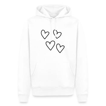 liebe vier herzen herz muster symbol - Männer Premium Bio Hoodie - Weiß - Vorne - Nico (187cm)