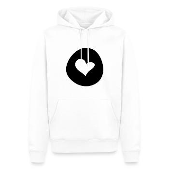 herz form kreis symbol liebe - Männer Premium Bio Hoodie - Weiß - Vorne - Nico (187cm)