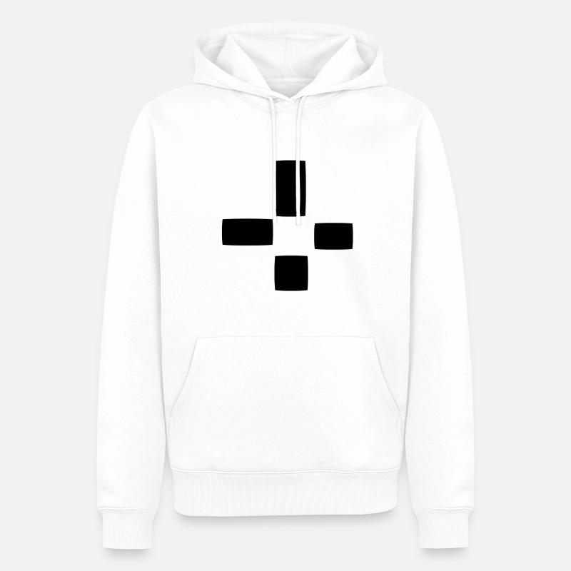 Square Pattern Four Shapes Shape - Men’s Premium Organic Hoodie - white