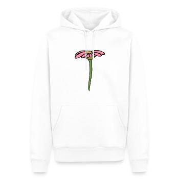 Blume Symbol pflanze form symbol rosa - Männer Premium Bio Hoodie - Weiß - Vorne - Nico (187cm)