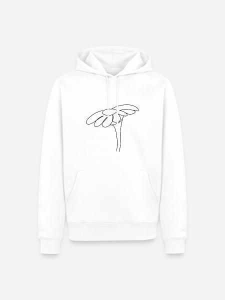 Blume Symbol Blüte Pflanze - Männer Premium Bio Hoodie - Weiß