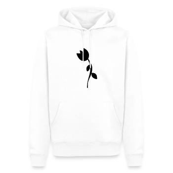 Symbole De Fleur Forme Plante De Fleur - Sweat à capuche Premium bio Homme - blanc - Devant - Nico (187cm)