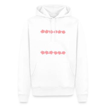 fleurs fleur plante rose ligne - Sweat à capuche Premium bio Homme - blanc - Devant - Nico (187cm)