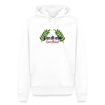 Dorfkind - Männer Premium Bio Hoodie - Weiß - Vorne - Nico (187cm)
