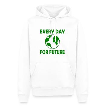 Every day for future - Sweat à capuche Premium bio Homme - blanc - Devant - Nico (187cm)
