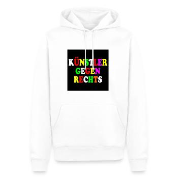 Artistes contre la droite - Sweat à capuche Premium bio Homme - blanc - Devant - Nico (187cm)