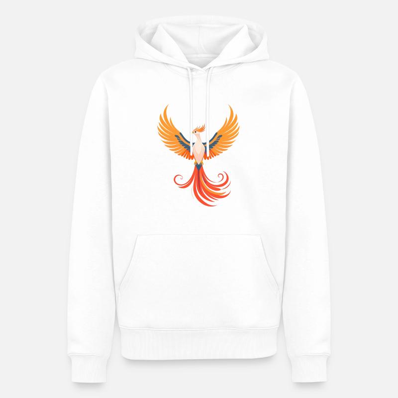 Phénix - Sweat à capuche Premium bio Homme - blanc