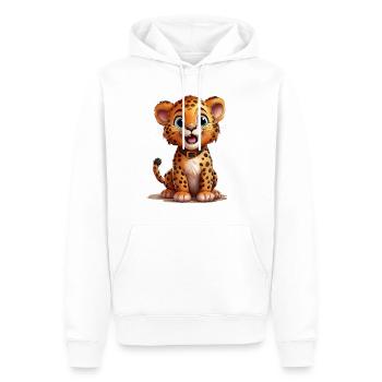 Niedlicher Leopard - Männer Premium Bio Hoodie - Weiß - Vorne - Nico (187cm)
