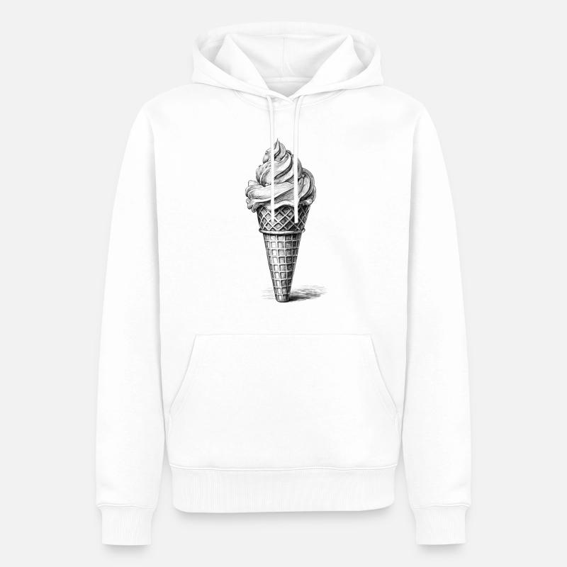 Softeis - Männer Premium Bio Hoodie - Weiß