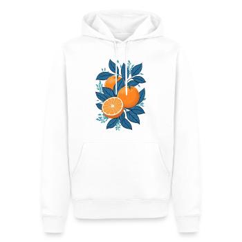 Delicious oranges - Men’s Premium Organic Hoodie - white - Front - Nico (187cm)