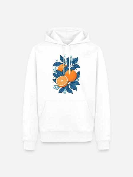 Delicious oranges - Men’s Premium Organic Hoodie - white