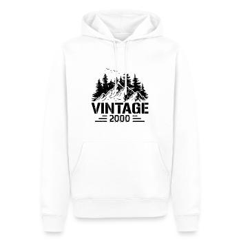 T-Shirt VINTAGE 2000 - Männer Premium Bio Hoodie - Weiß - Vorne - Nico (187cm)