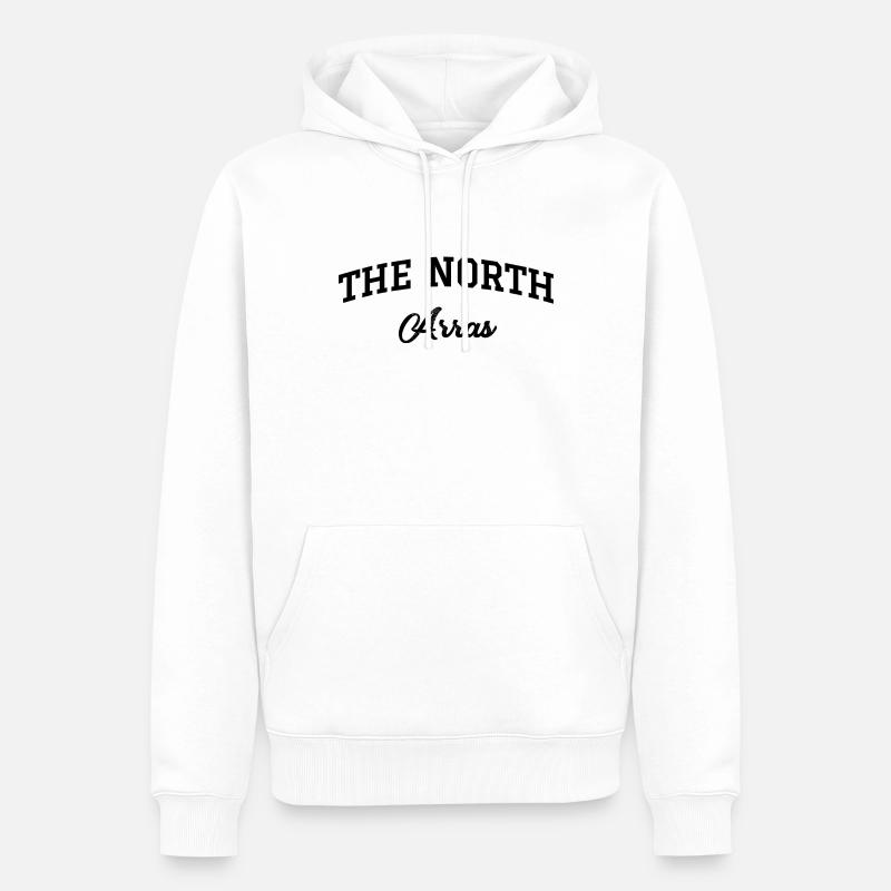 THE NORTH Arras - Sweat à capuche Premium bio Homme - blanc