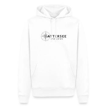 Attersee im österreichischen Salzkammergut - Männer Premium Bio Hoodie - Weiß - Vorne - Nico (187cm)
