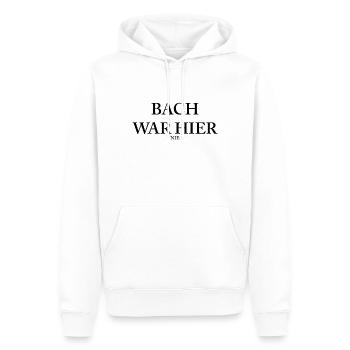 BACH WAR HIER nie - Männer Premium Bio Hoodie - Weiß - Vorne - Nico (187cm)
