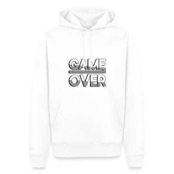 GAME OVER (Blanc) - Jeux - Sweat à capuche Premium bio Homme - blanc - Devant - Nico (187cm)