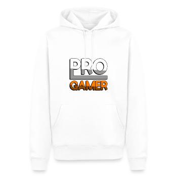 PRO GAMER (Orange) - Jeux - Sweat à capuche Premium bio Homme - blanc - Devant - Nico (187cm)