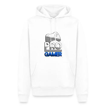 PRO GAMER (Bleu) + Contrôleur - Jeux - Sweat à capuche Premium bio Homme - blanc - Devant - Nico (187cm)