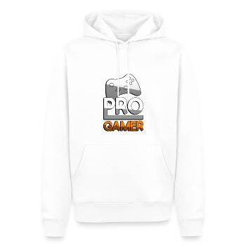 PRO GAMER (Orange) + Contrôleur - Jeux - Sweat à capuche Premium bio Homme - blanc - Devant - Nico (187cm)