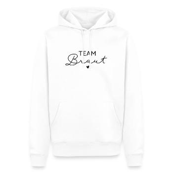 Team Bride - Men’s Premium Organic Hoodie - white - Front - Nico (187cm)