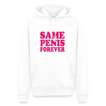Same penis forever - Männer Premium Bio Hoodie - Weiß - Vorne - Nico (187cm)
