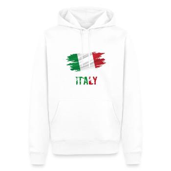 Flag Patriot Gift Home Country Flag Italie - Sweat à capuche Premium bio Homme - blanc - Devant - Nico (187cm)