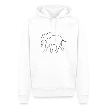 Elefant Symbol Tier Tiere - Männer Premium Bio Hoodie - Weiß - Vorne - Nico (187cm)