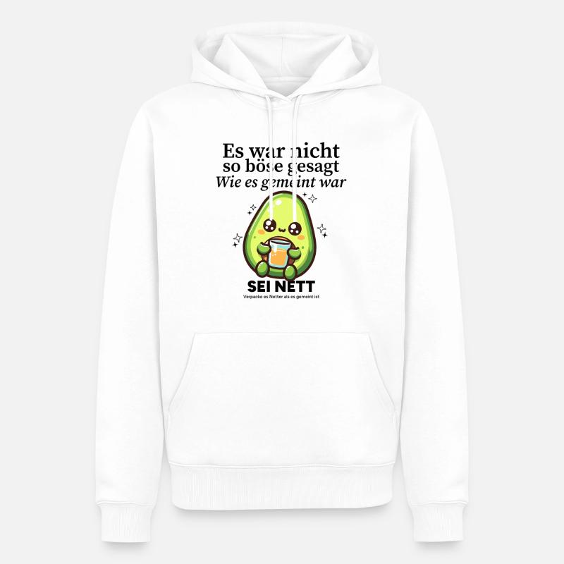 Es war nicht so gesagt - Männer Premium Bio Hoodie - Weiß