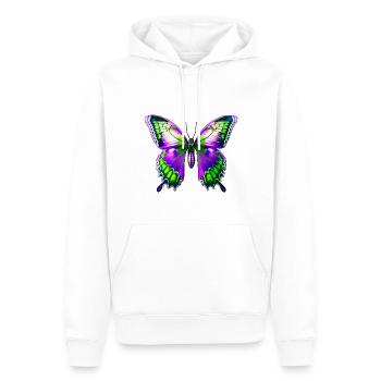 Papillon - Sweat à capuche Premium bio Homme - blanc - Devant - Nico (187cm)