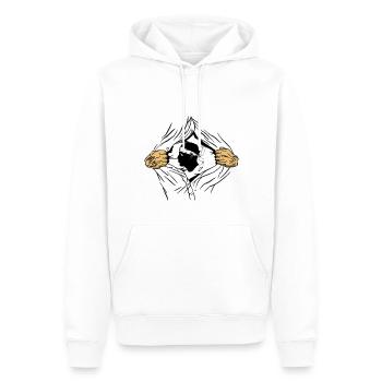 Corse Drapeau Corse Drapeau Corse Corse - Sweat à capuche Premium bio Homme - blanc - Devant - Nico (187cm)