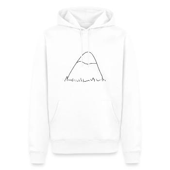 Berg Natur Symbol - Männer Premium Bio Hoodie - Weiß - Vorne - Nico (187cm)