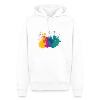 Farbkleckse Kleckse Farbspritzer Maler Geschenk - Männer Premium Bio Hoodie - Weiß - Vorne - Nico (187cm)
