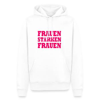 frauen stärken frauen - Männer Premium Bio Hoodie - Weiß - Vorne - Nico (187cm)