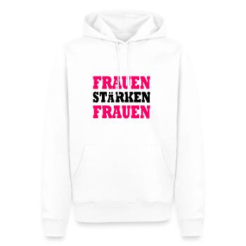 frauen stärken frauen - Männer Premium Bio Hoodie - Weiß - Vorne - Nico (187cm)