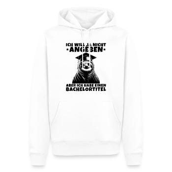 Bachelorprüfung geschafft Uni Aschluss Bachelor - Männer Premium Bio Hoodie - Weiß - Vorne - Nico (187cm)