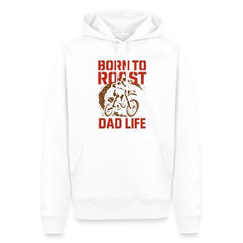 Motocross Dad Dirt Bike Cadeau Motocross Dads - Sweat à capuche Premium bio Homme - blanc - Devant - Nico (187cm)