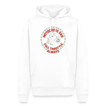 Motocross Dad Dirt Bike Cadeau Motocross Dads - Sweat à capuche Premium bio Homme - blanc - Devant - Nico (187cm)