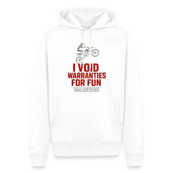 Motocross Dad Dirt Bike Cadeau Motocross Dads - Sweat à capuche Premium bio Homme - blanc - Devant - Nico (187cm)