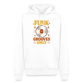 Funk Disque Vinyle Collector Musique Rétro - Sweat à capuche Premium bio Homme - blanc - Devant - Nico (187cm)