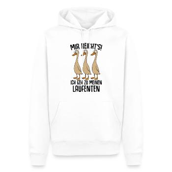 J’en ai assez, je vais voir mes filles - Sweat à capuche Premium bio Homme - blanc - Devant - Nico (187cm)