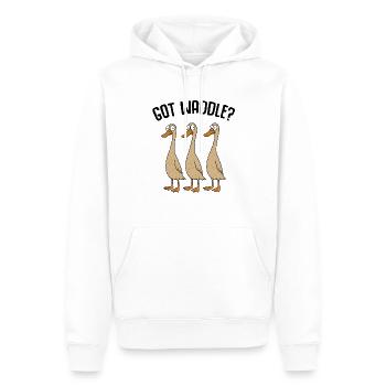 Canards Canard Maman Canard Papa Canard Élevage Canards Canards - Sweat à capuche Premium bio Homme - blanc - Devant - Nico (187cm)