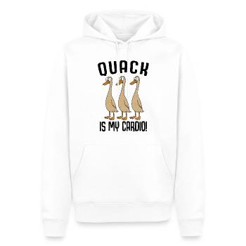 Running Duck Duck Running Duck Quack Is My Cardio - Men’s Premium Organic Hoodie - white - Front - Nico (187cm)