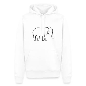 elefant tier symbol - Männer Premium Bio Hoodie - Weiß - Vorne - Nico (187cm)