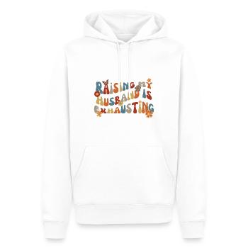 Raising My Husband Is Exhausting Funny Couple - Men’s Premium Organic Hoodie - white - Front - Nico (187cm)