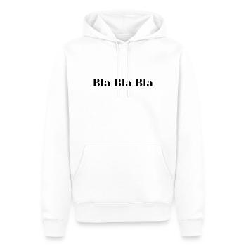 Quote Bla Bla Bla - Männer Premium Bio Hoodie - Weiß - Vorne - Nico (187cm)