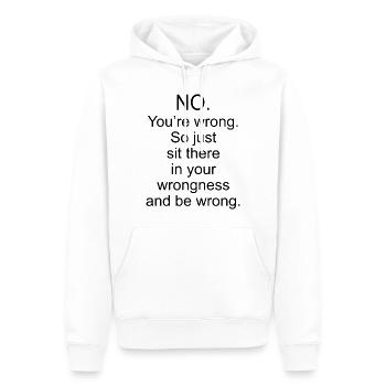 Wrong quote - Men’s Premium Organic Hoodie - white - Front - Nico (187cm)
