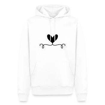 Herz Symbol Linie Liebe - Männer Premium Bio Hoodie - Weiß - Vorne - Nico (187cm)